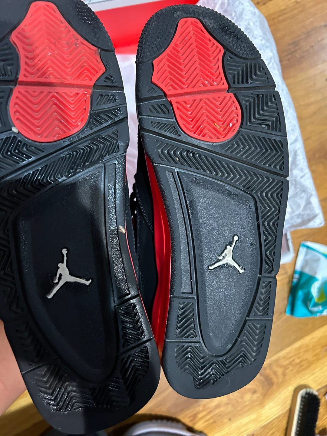 Air Jordan 4 Retro 'Bred Reimagined' Black Red Size 8 Mens - photo 5