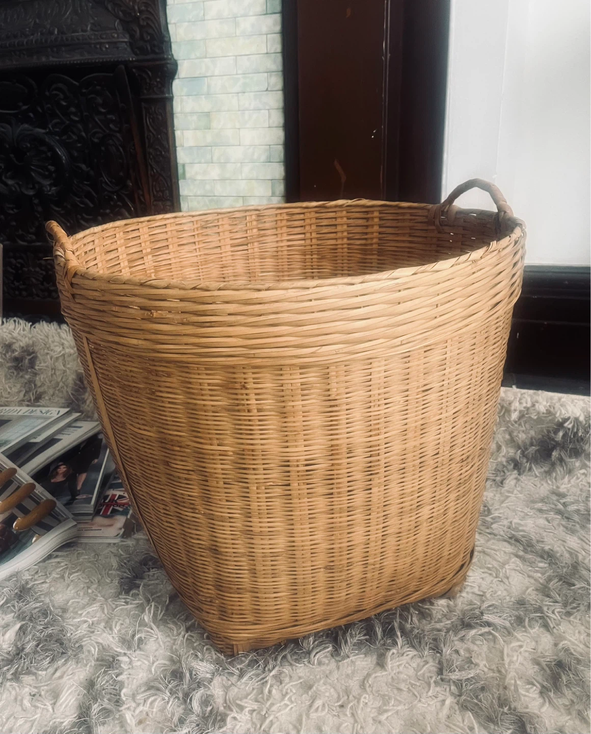 Large Woven Laundry Basket - photo 2