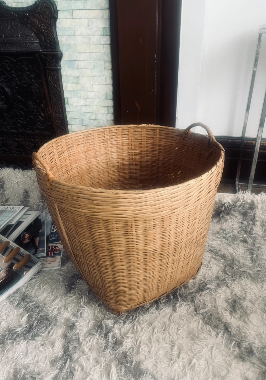 Large Woven Laundry Basket - photo 3