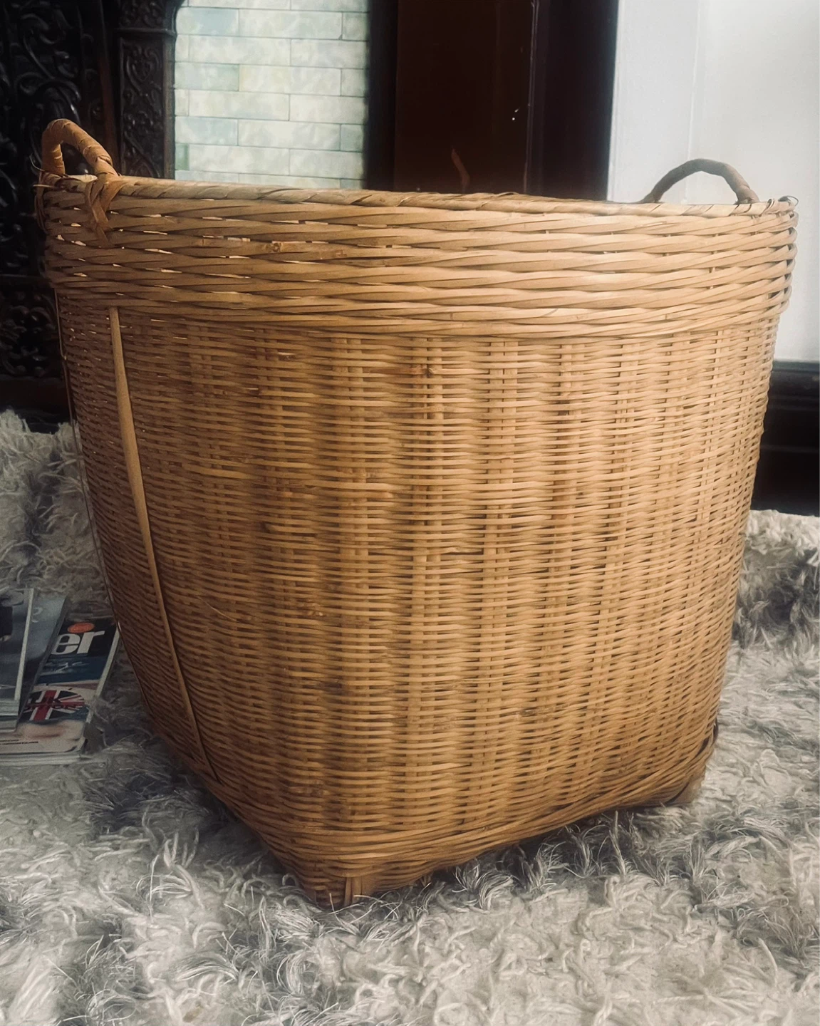 Large Woven Laundry Basket