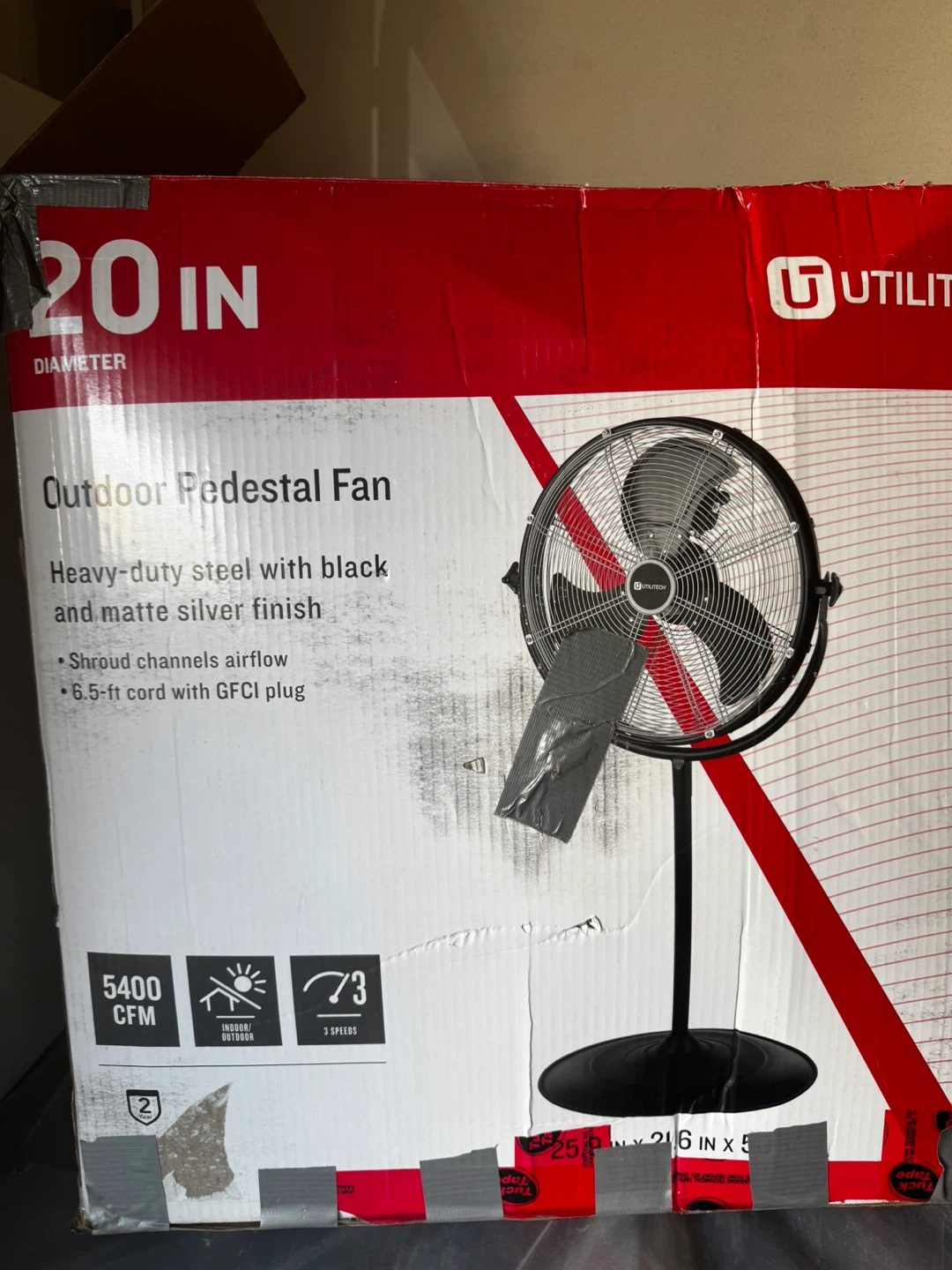 Utilitech 20" Outdoor Pedestal Fan