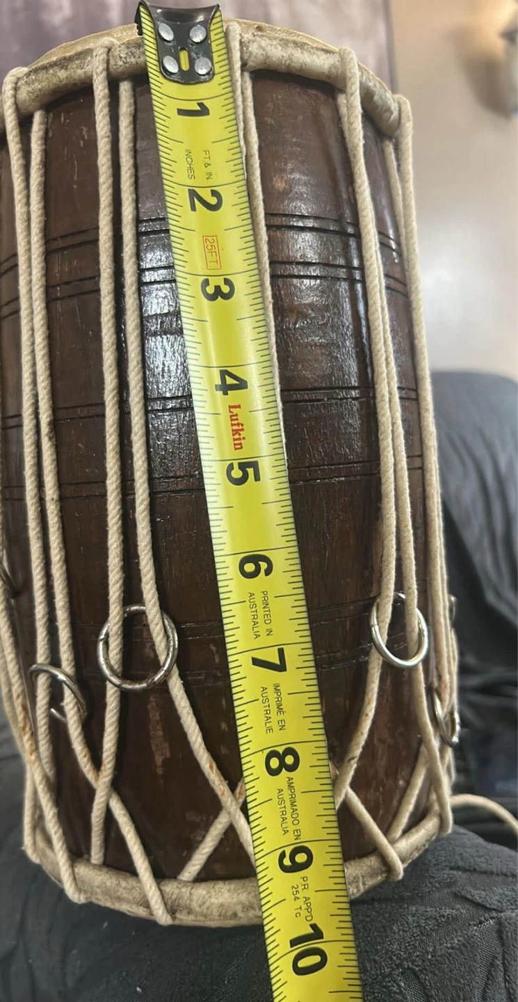 Wooden Dhol Drum - photo 2