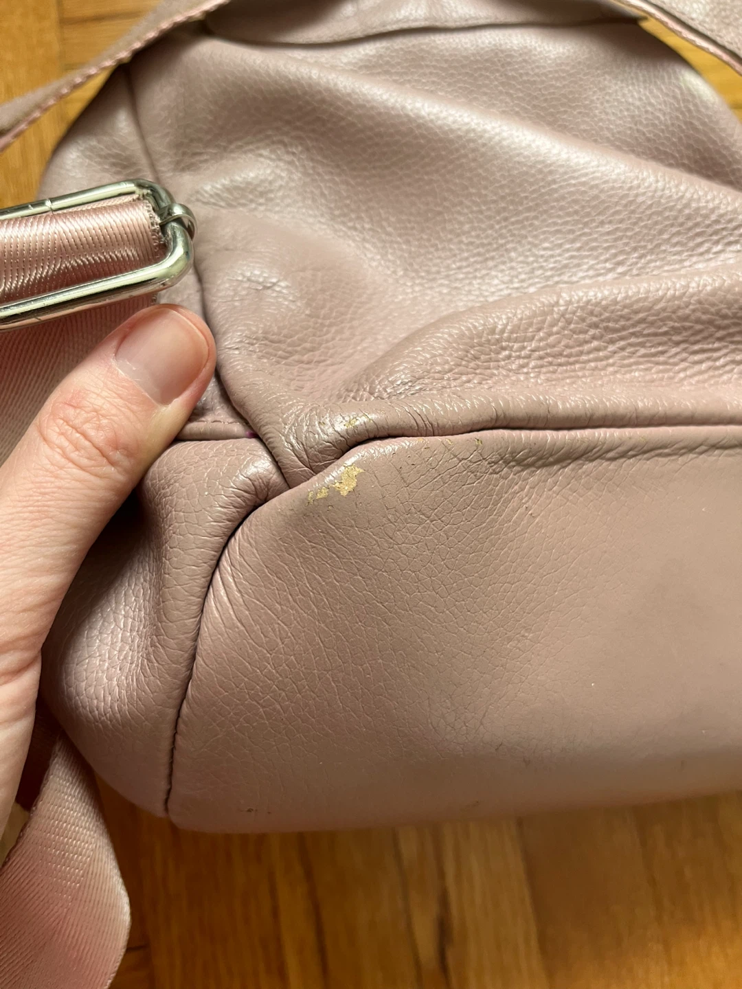 Pink Genuine Leather Mini Backpack - photo 3