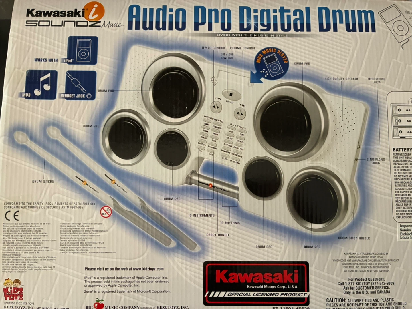 Kawasaki iSOUNDZMusic Audio Pro Digital Drum Set - photo 2