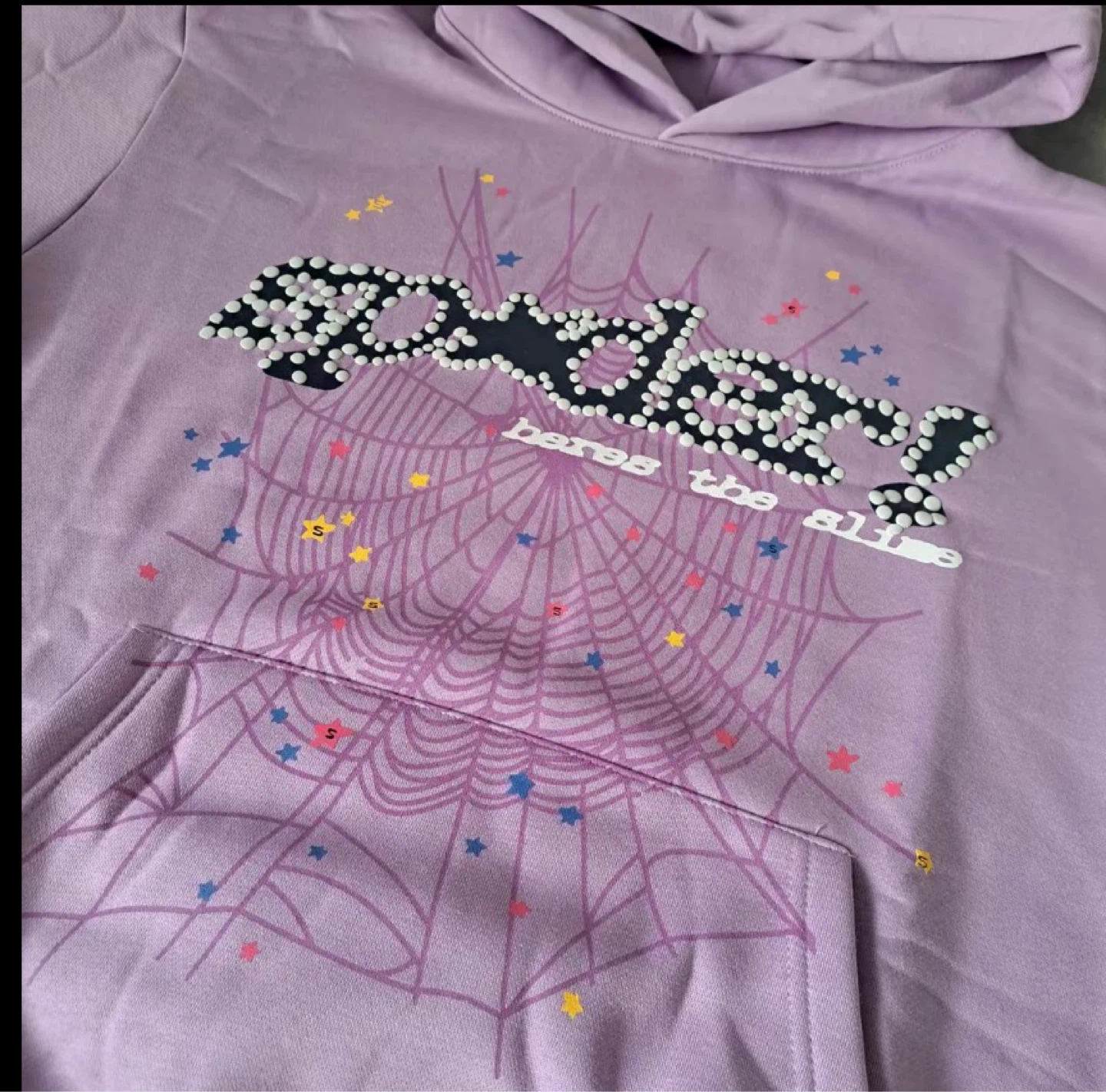 Sp5der Hoodie Lavender Spiderweb Graphic Size S - photo 3