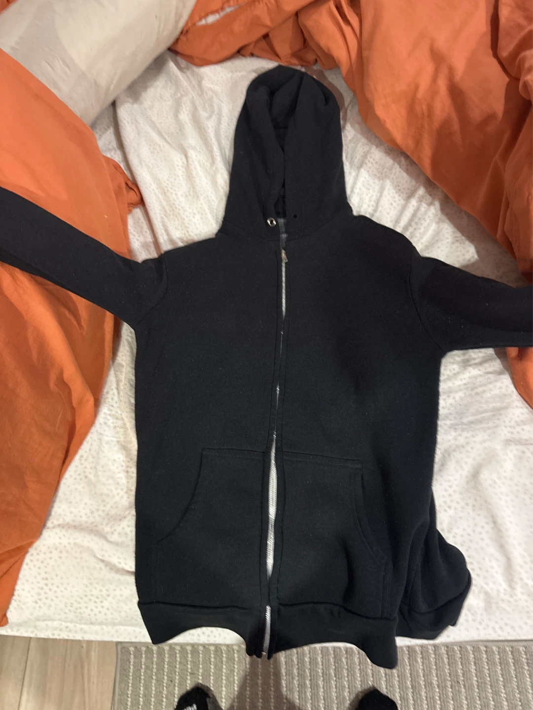 Black Zip-Up Hoodie