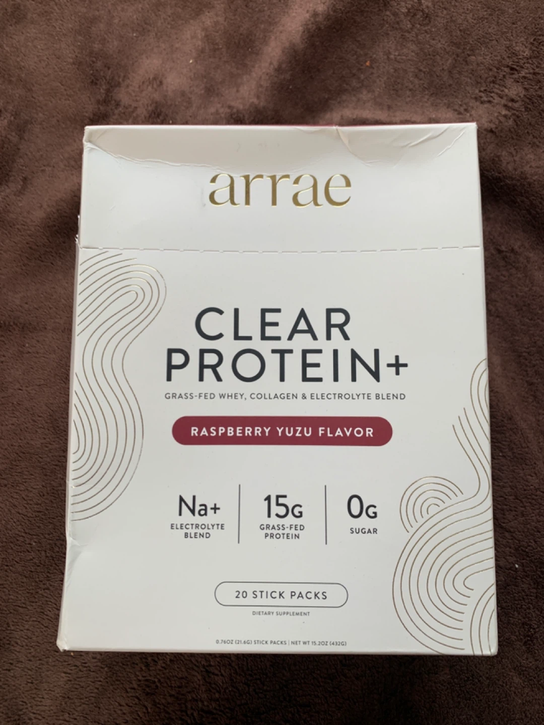 Arrae Clear Protein Plus 15g Grass-Fed Raspberry Yuzu 20 Packs