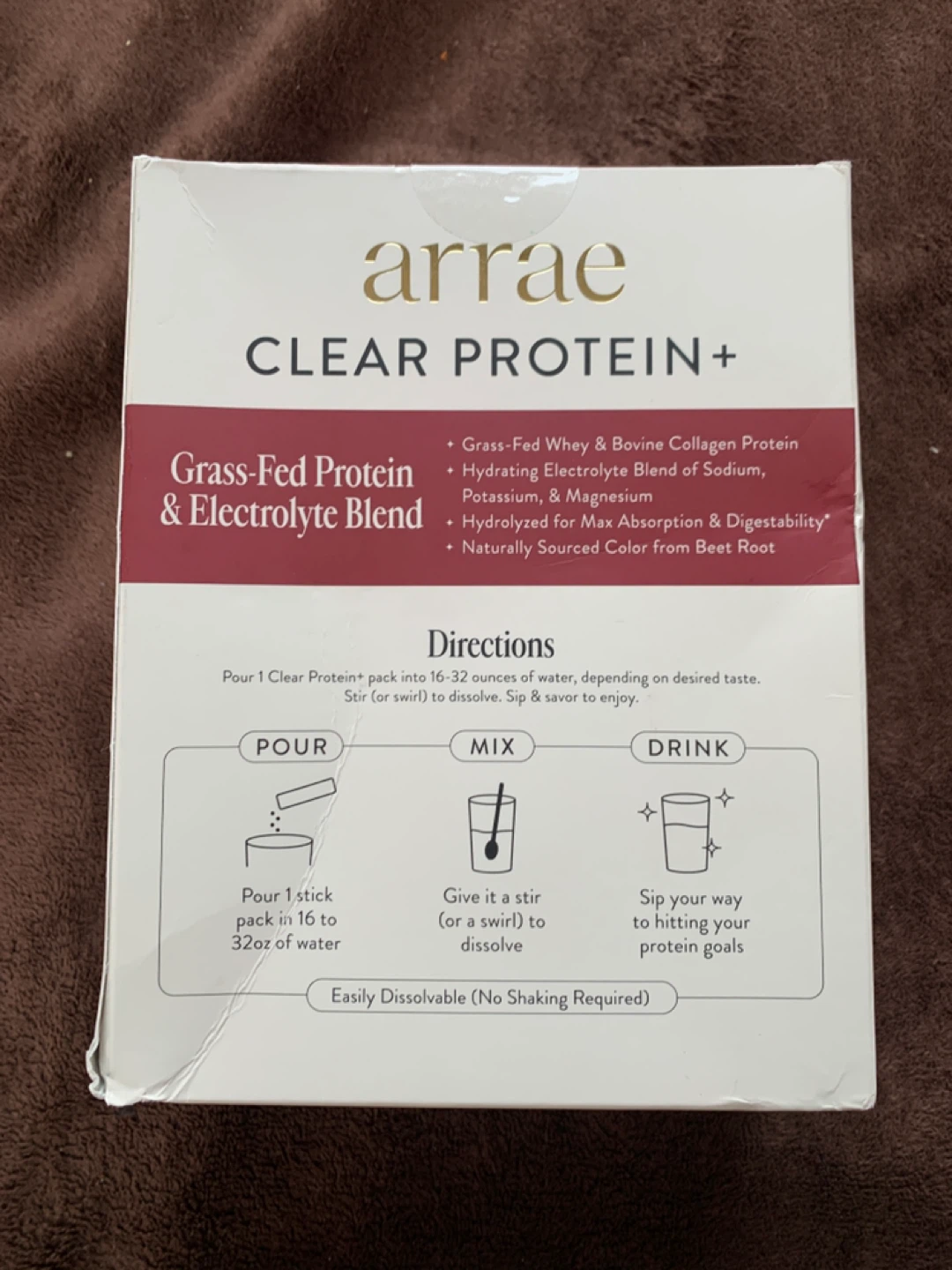 Arrae Clear Protein Plus 15g Grass-Fed Raspberry Yuzu 20 Packs - photo 2