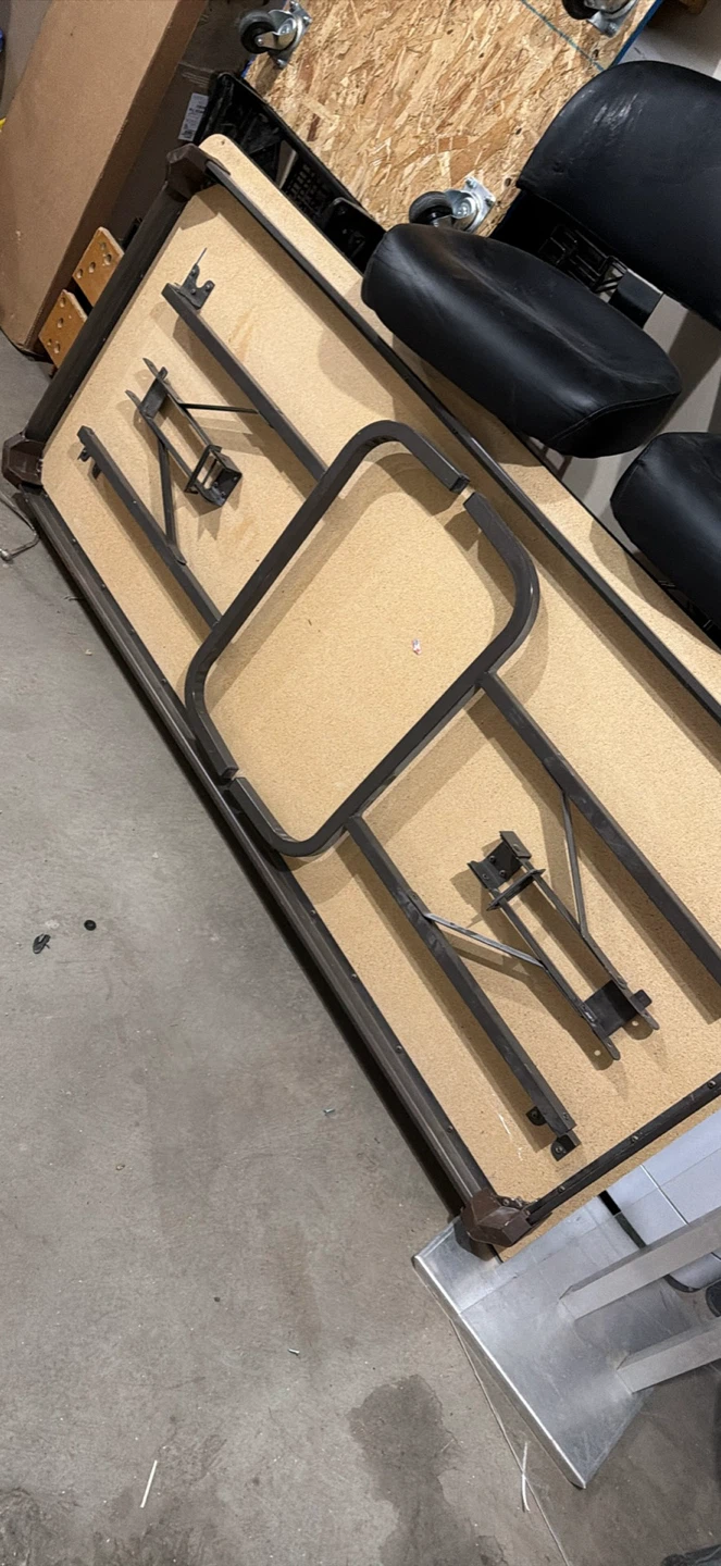 Folding Table with Dark Wood Top
