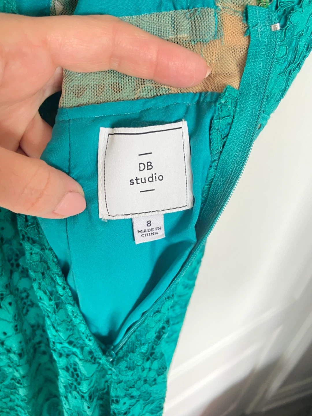 DB Studio Lace Dress Size 8 Teal - photo 3