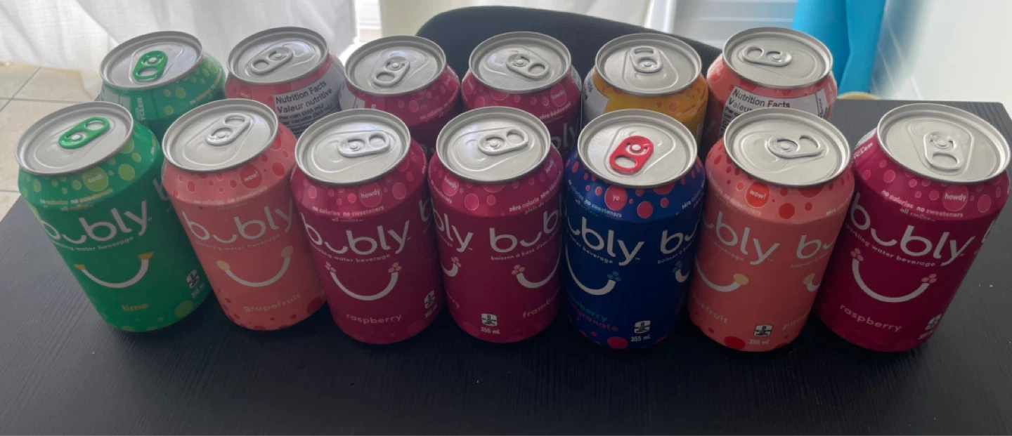 Bubly Sparkling Water Beverage Variety Pack - 13  x 355ml cans