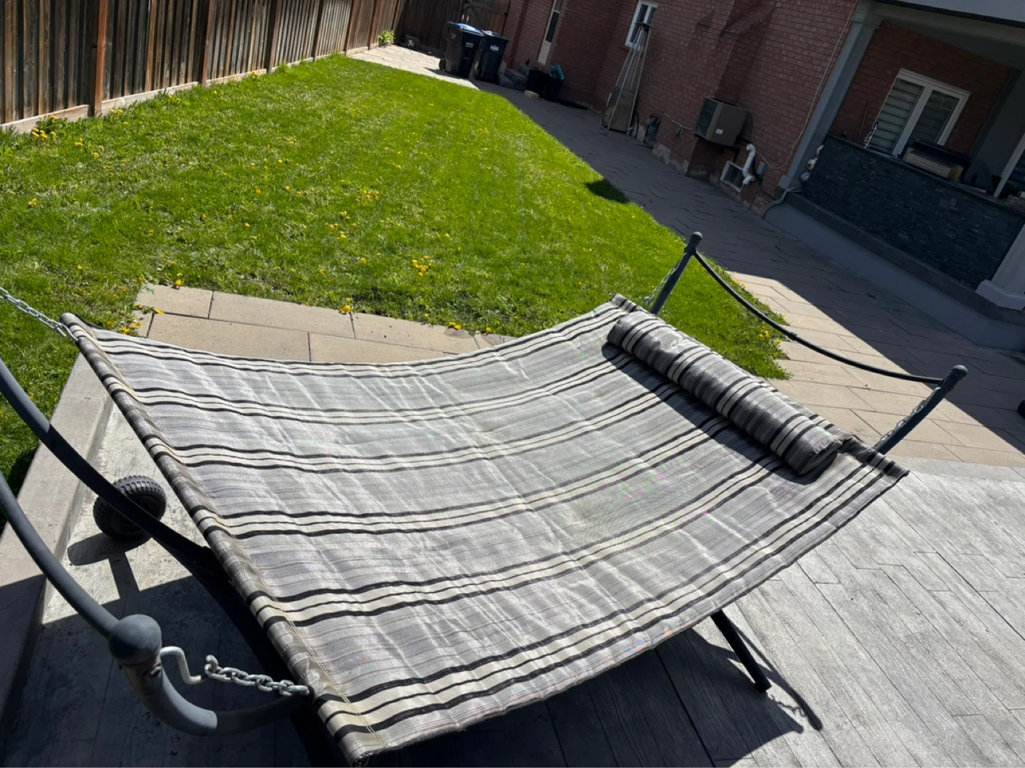 Striped Hammock with Stand - photo 2