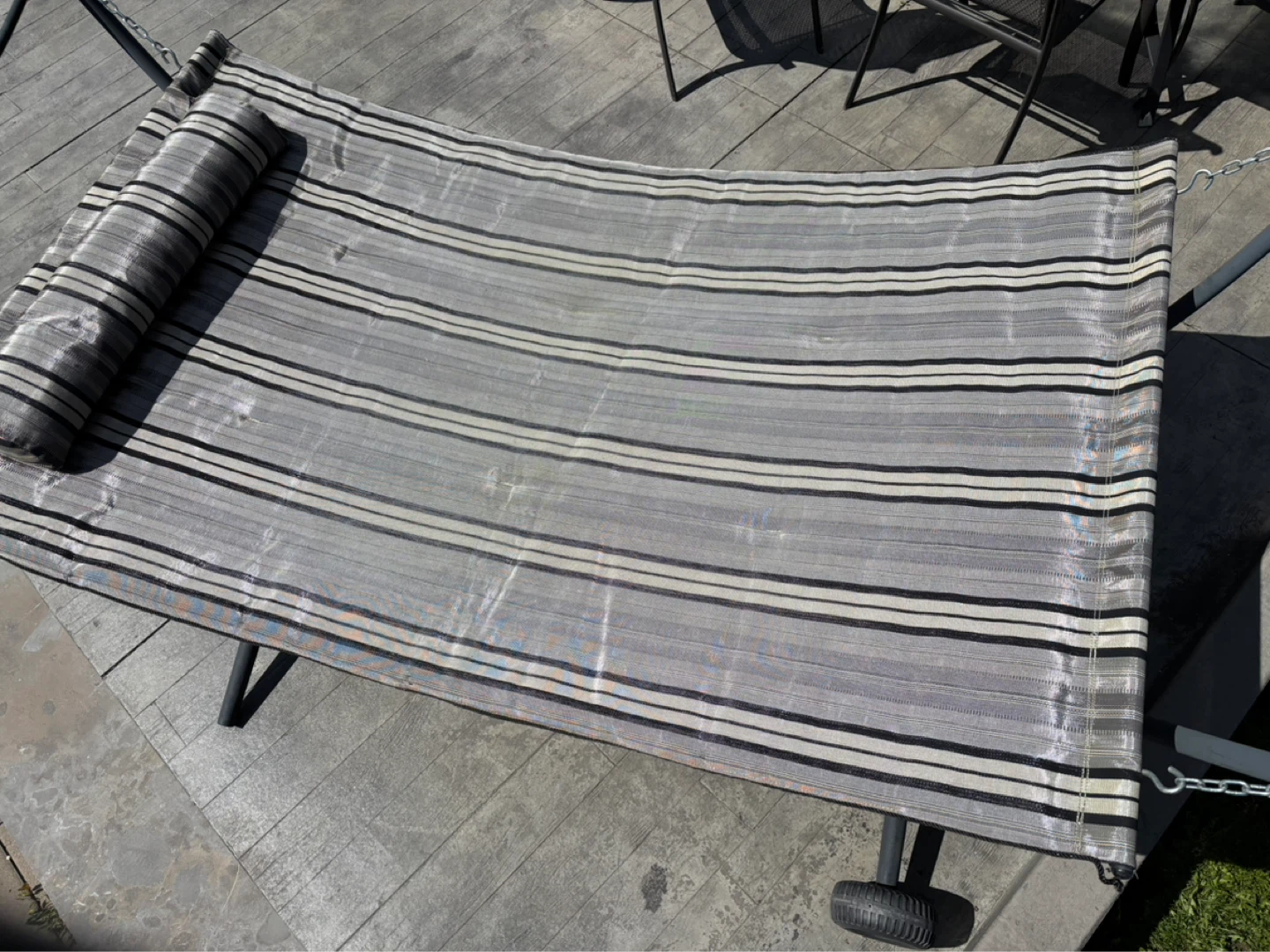 Striped Hammock with Stand - photo 4