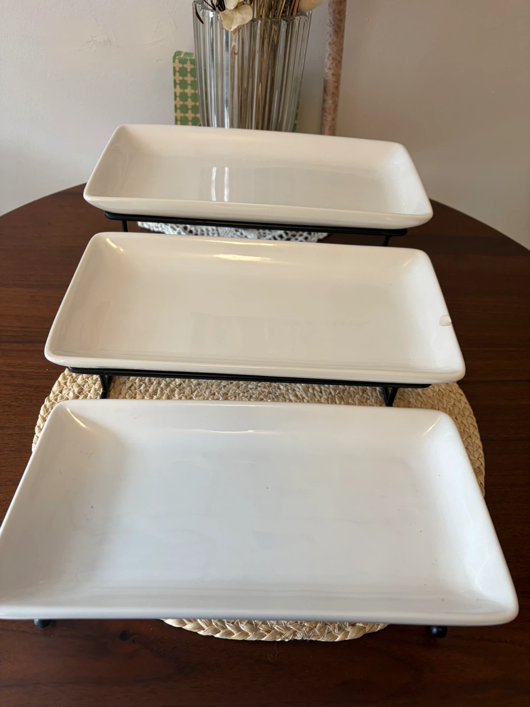 3-Tier Rectangular Serving Platter Stand