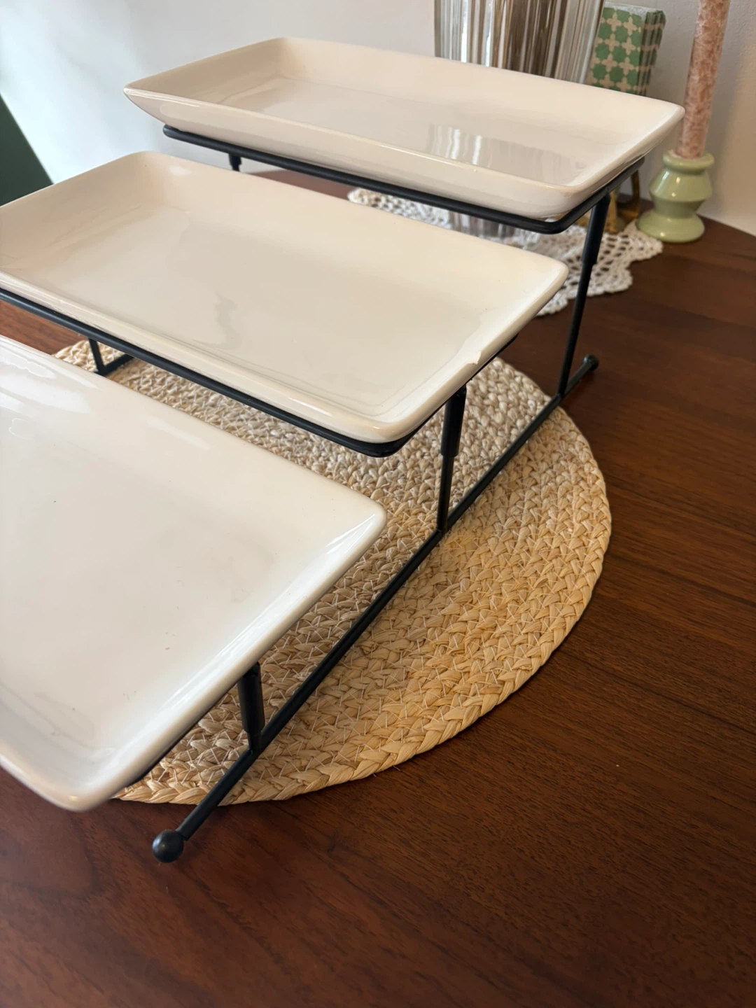 3-Tier Rectangular Serving Platter Stand - photo 2