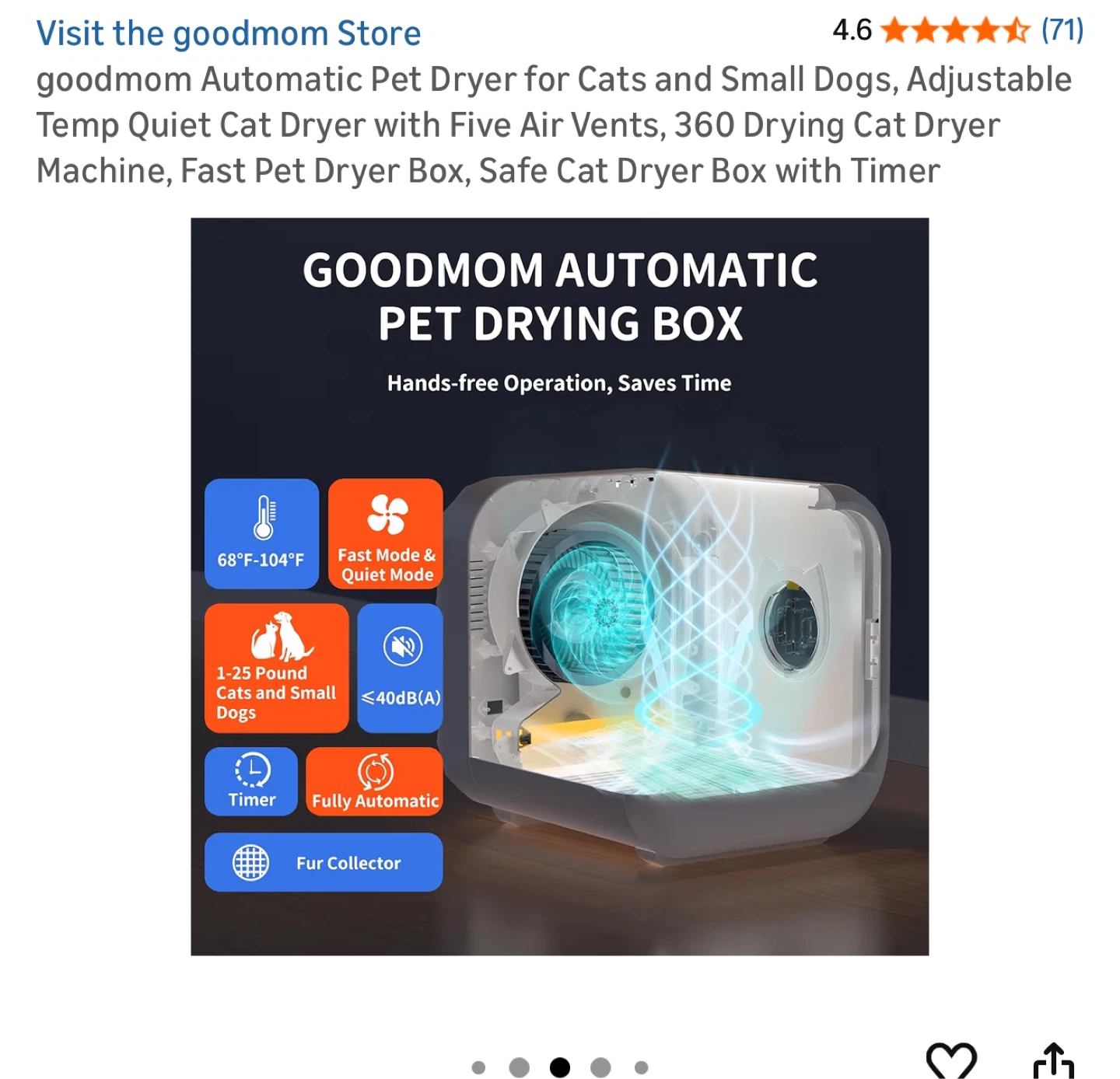 Automatic Pet Dryer – Used Twice, Like New - photo 5