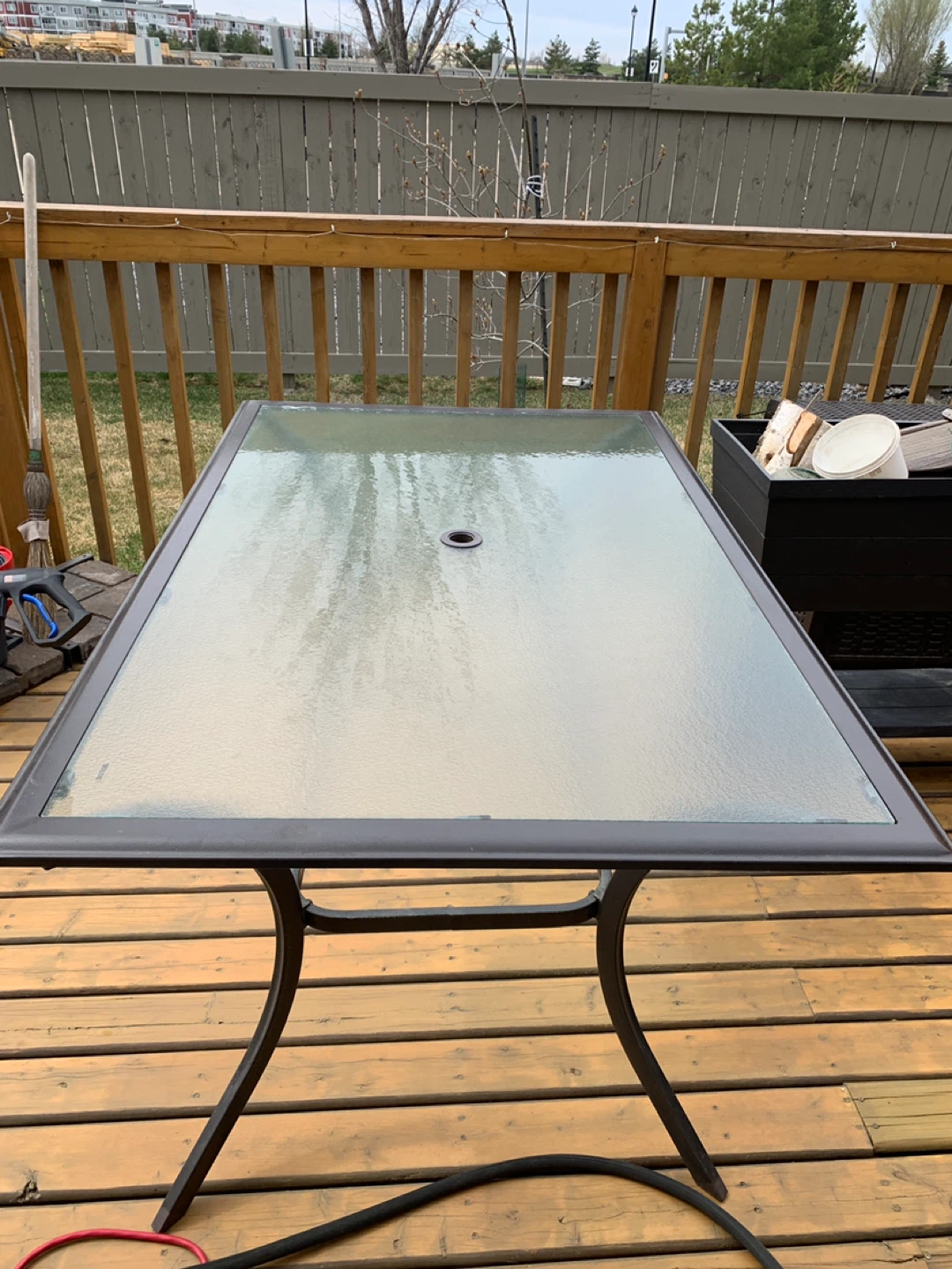 Glass Top Patio Table