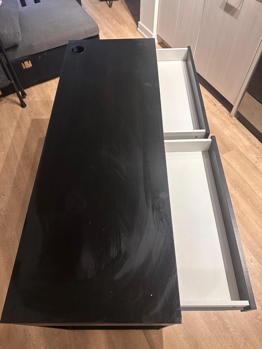 Black Desk with Two Drawers - photo 3