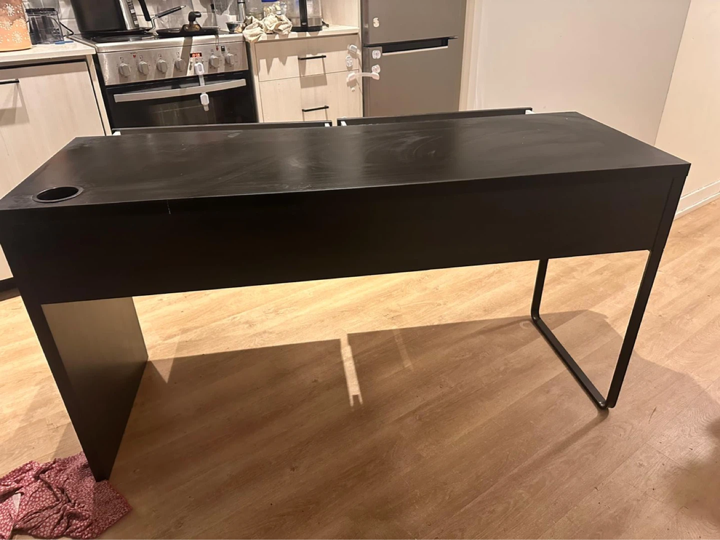 Black Desk with Two Drawers