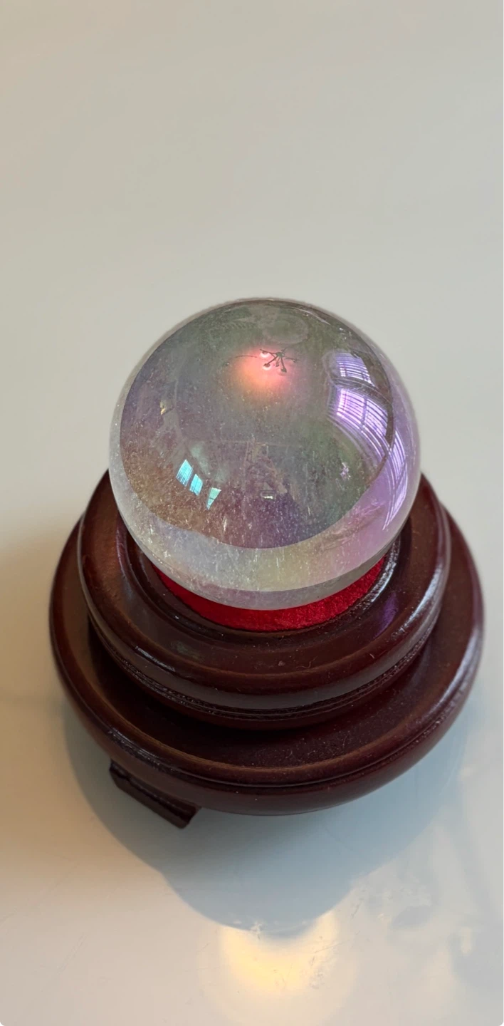 Aura Quartz Clear Quartz Sphere - photo 2