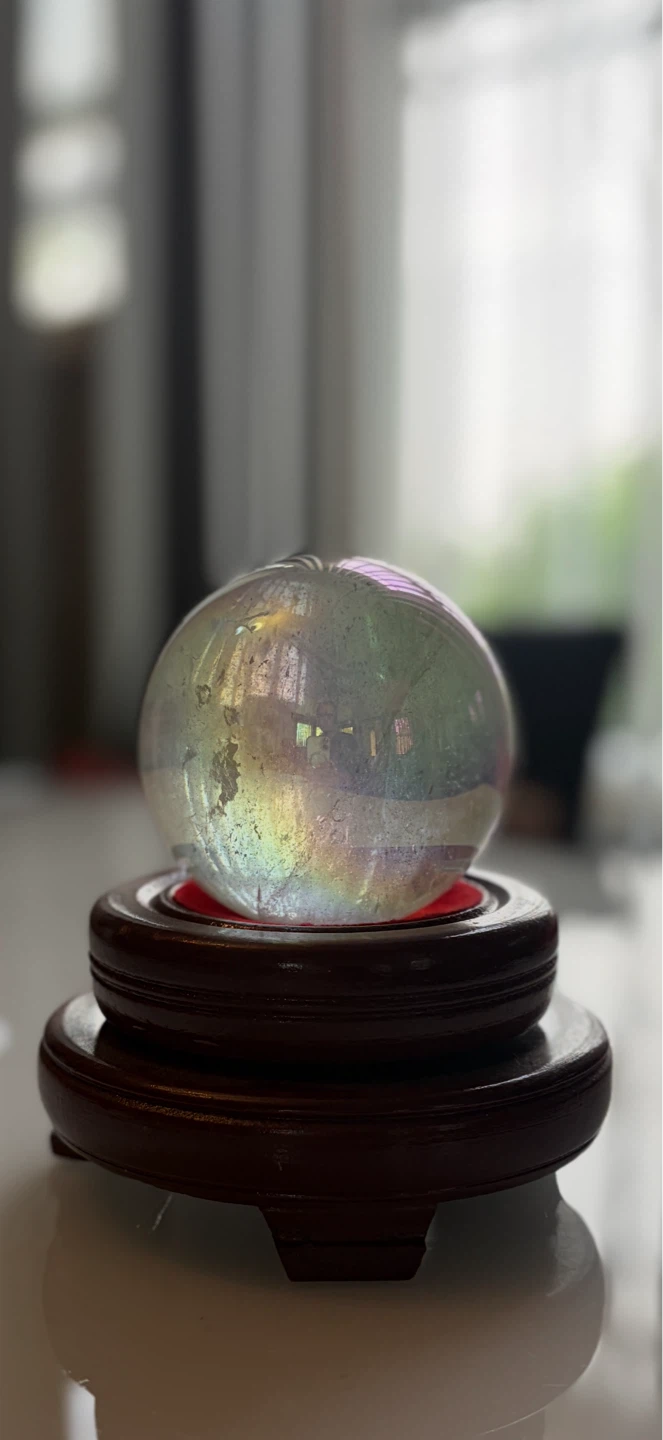 Aura Quartz Clear Quartz Sphere - photo 3