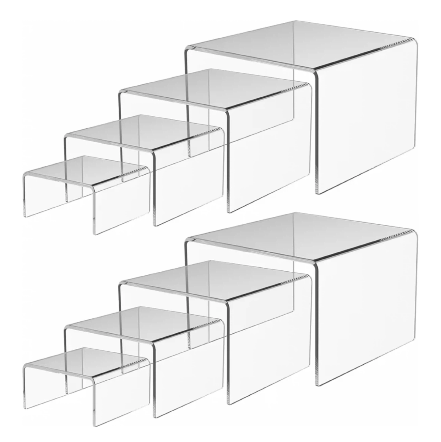 BlueValley Acrylic Display Risers Set of 4
