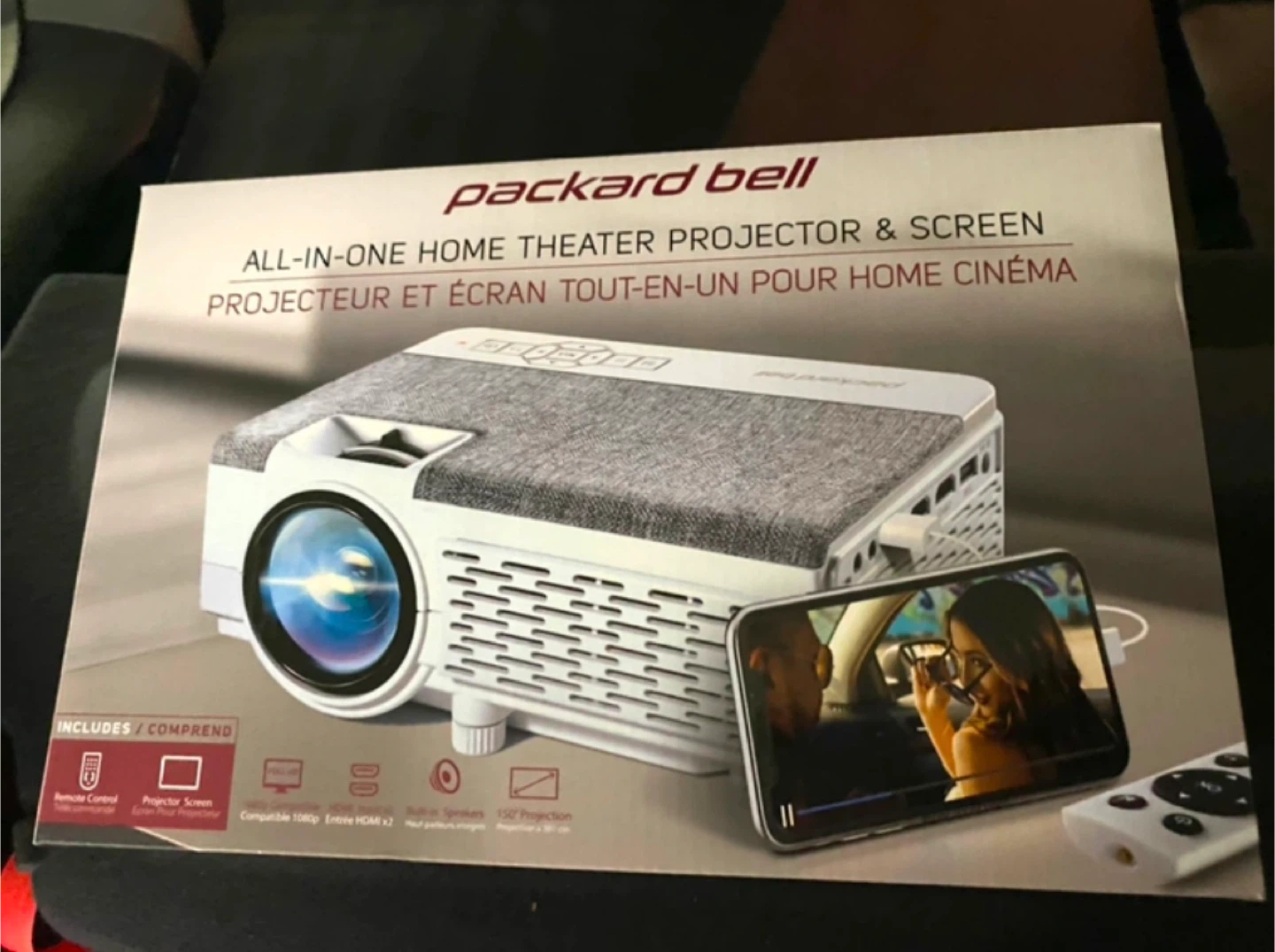 Packard Bell All-in-One Home Theater Projector & Screen