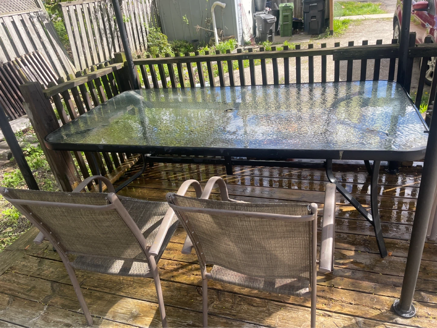 Glass Top Patio Dining Table - photo 3