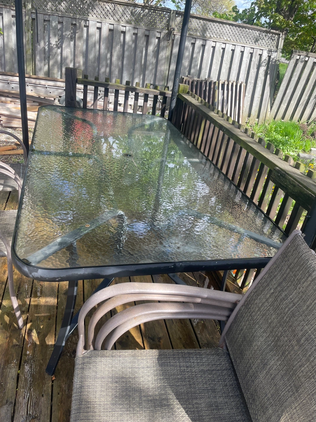 Glass Top Patio Dining Table - photo 2