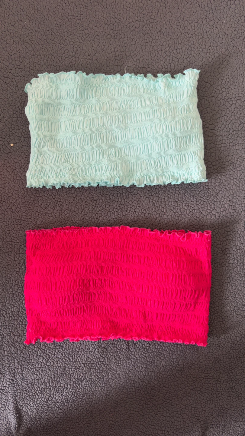 Strapless Tube Tops (Light Blue & Pink)