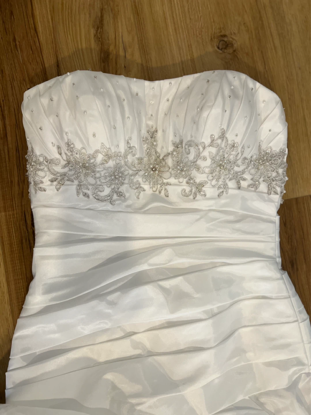 David's Bridal White Wedding Dress Size 4 - photo 3