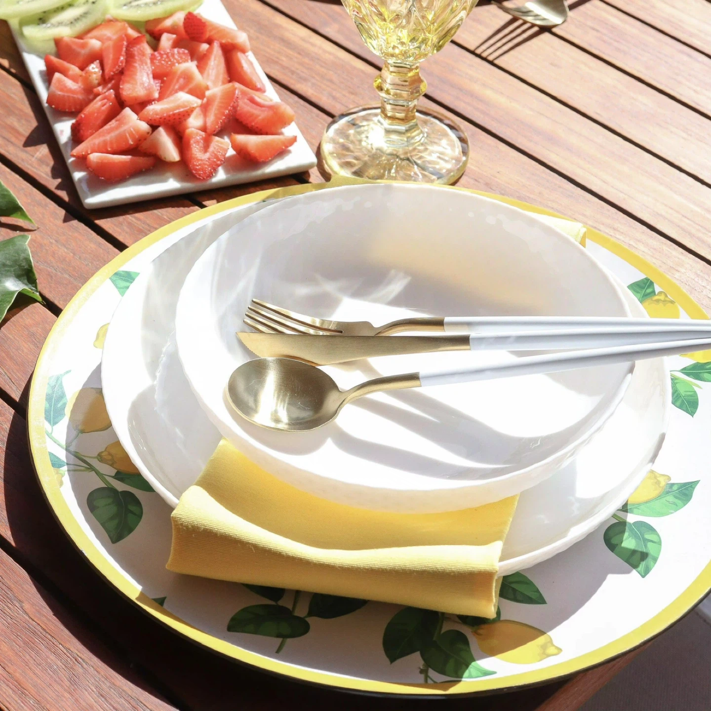 4-Piece Cutlery Set - Gold and Green - photo 5