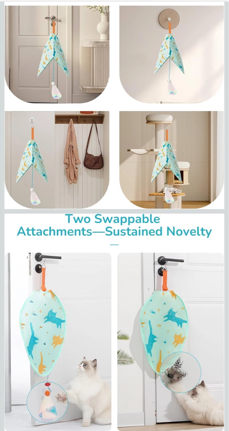 Interactive Cat Toy with Swappable Attachments - photo 2