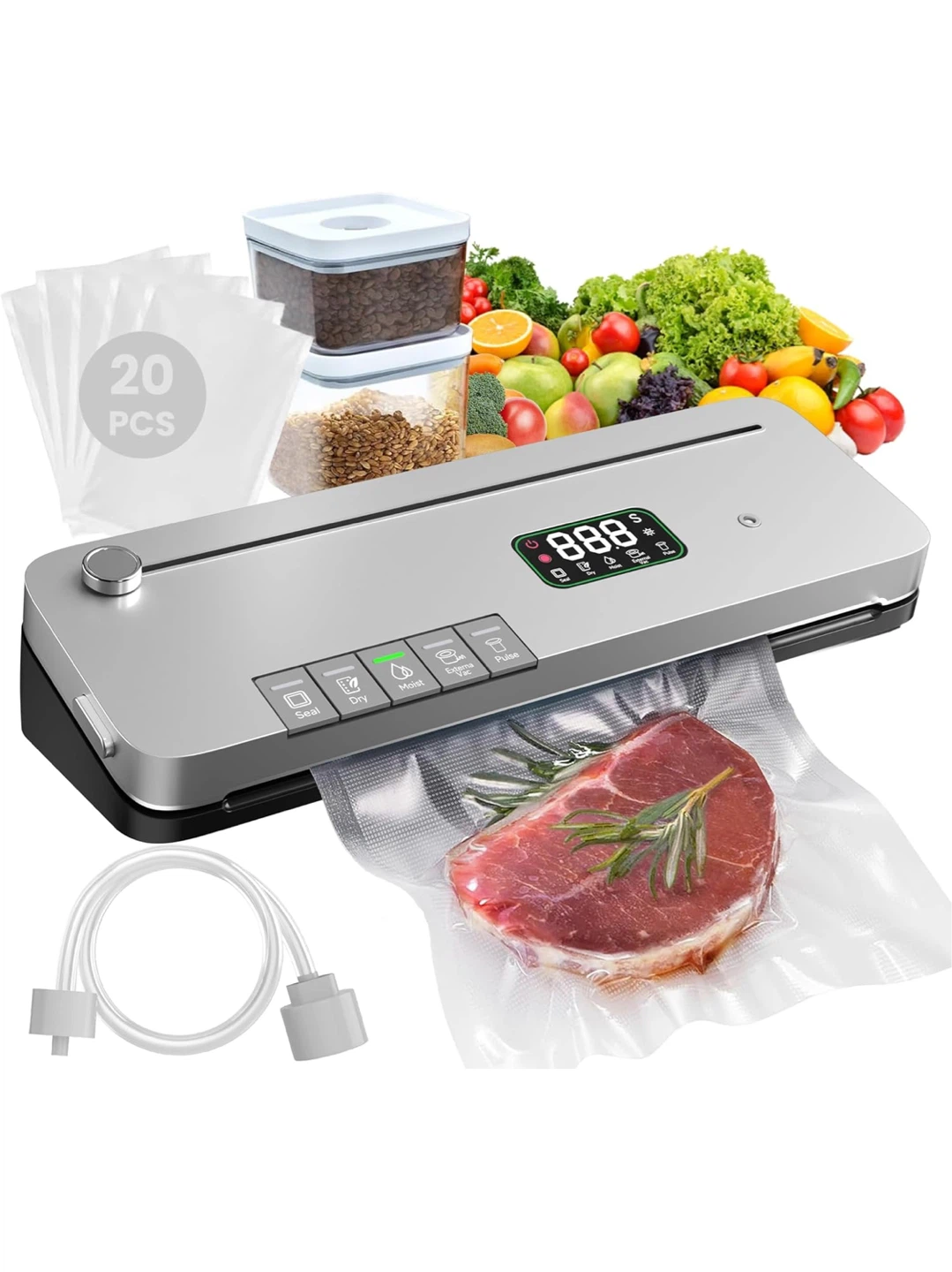 Silver Vacuum Sealer Machine