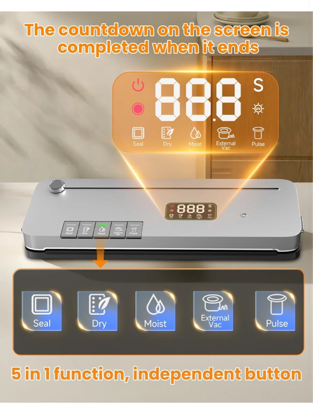 Silver Vacuum Sealer Machine - photo 3