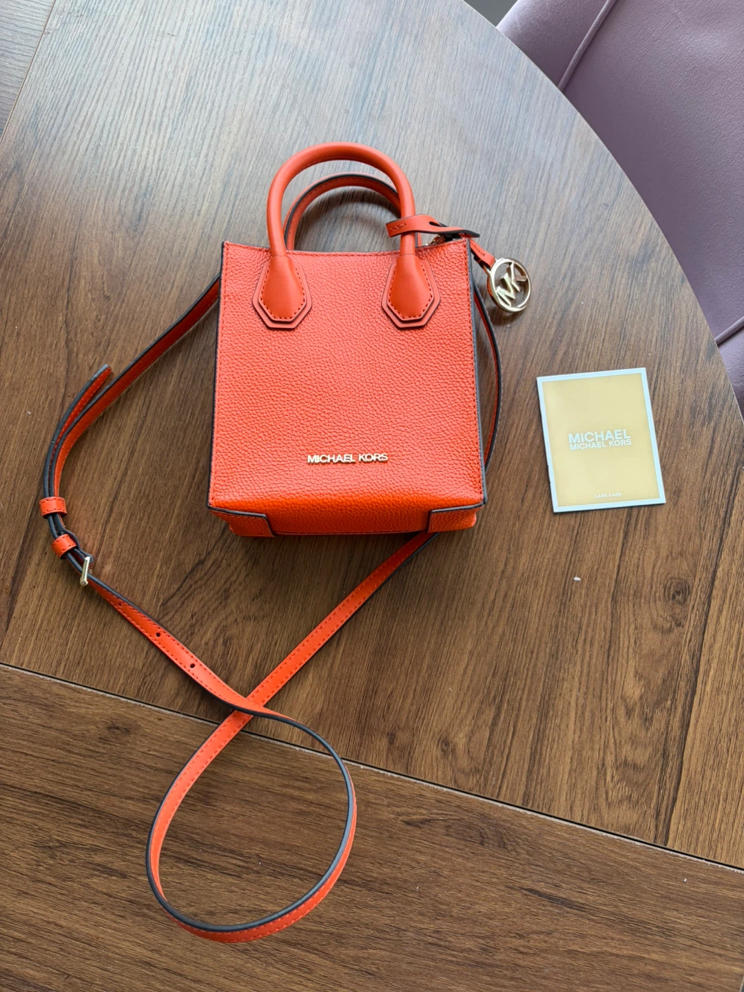 Michael Kors Mercer Extra-Small Pebbled Leather Crossbody Bag