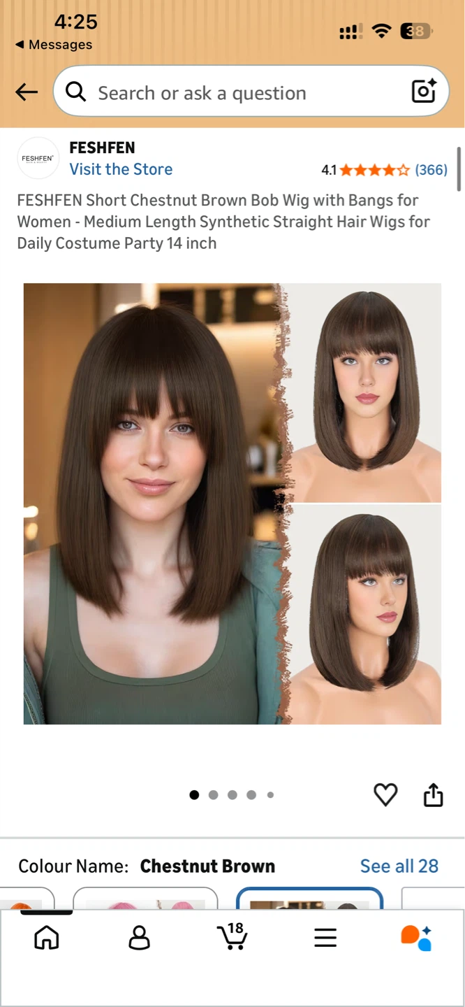 Brown wig