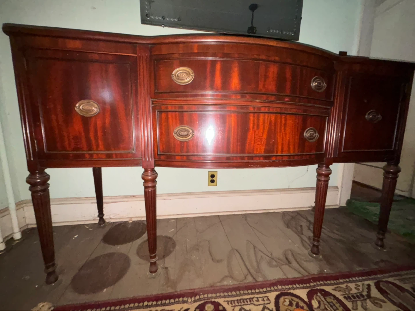 Antique Mahogany Sideboard Buffet