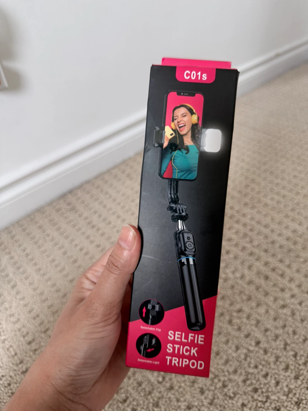 Selfie Stick Tripod with Detachable Light - photo 4