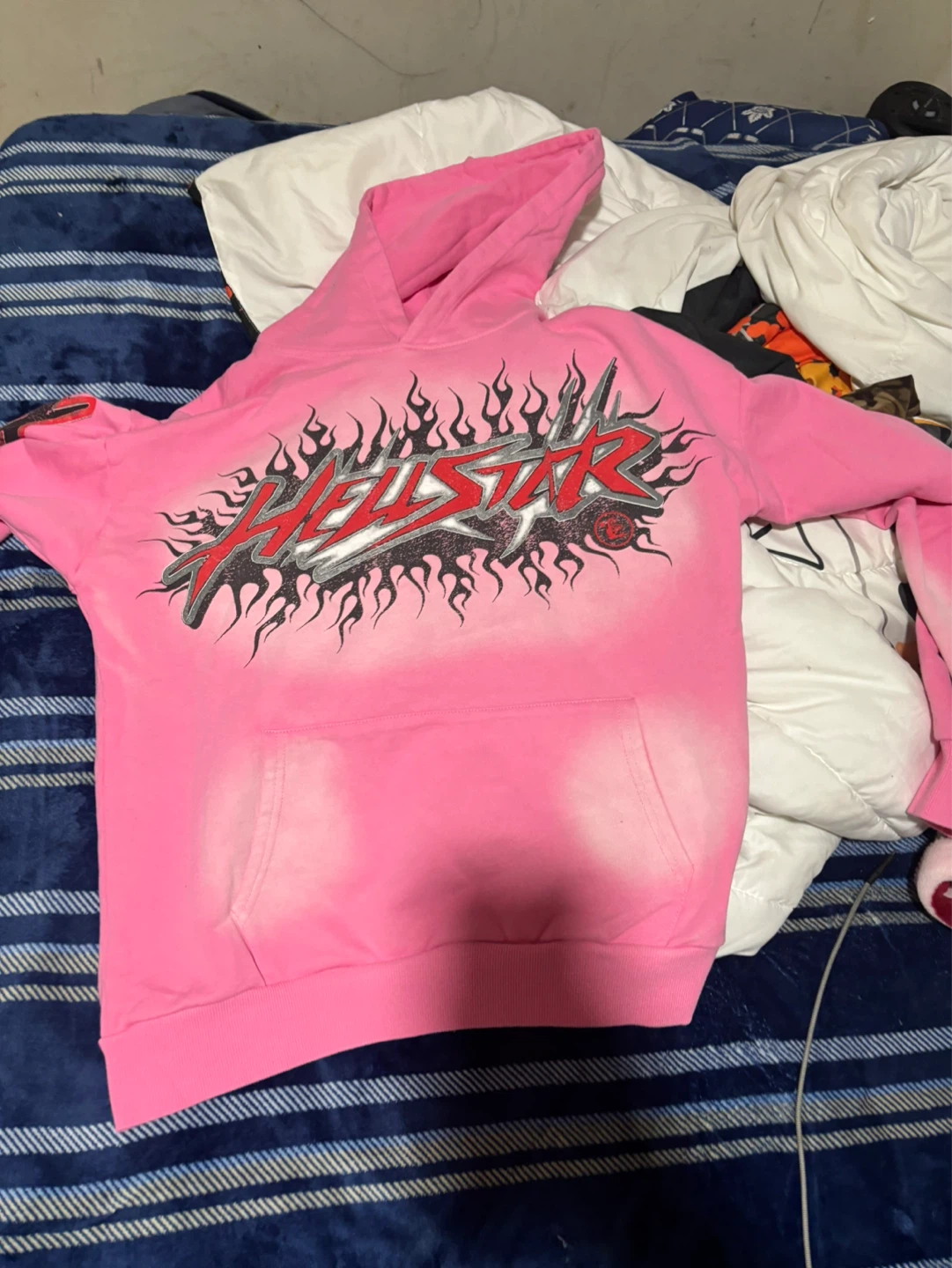 Hellstar Pink Flame Graphic Hoodie