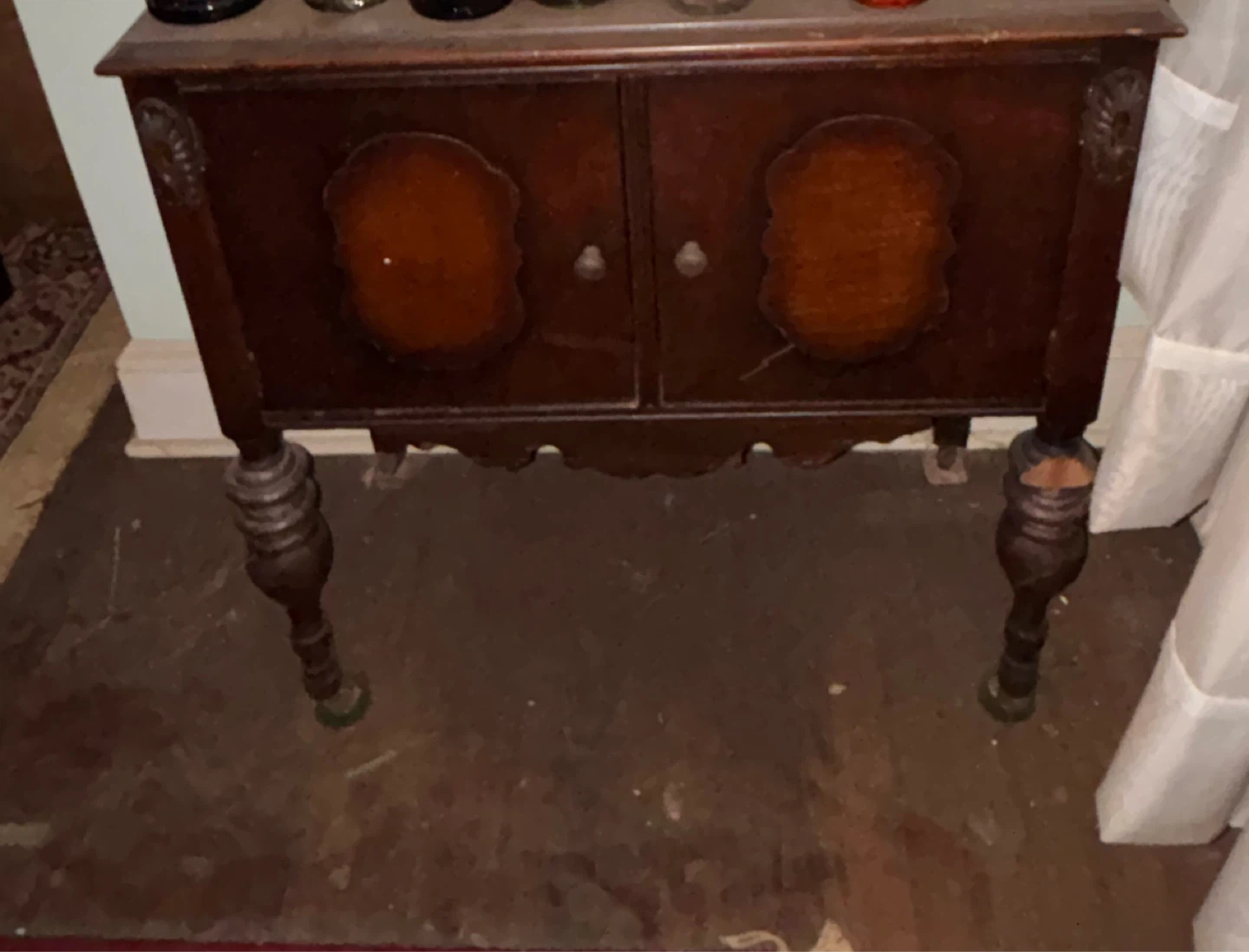 Antique Wooden Sideboard Liquor Cabinet