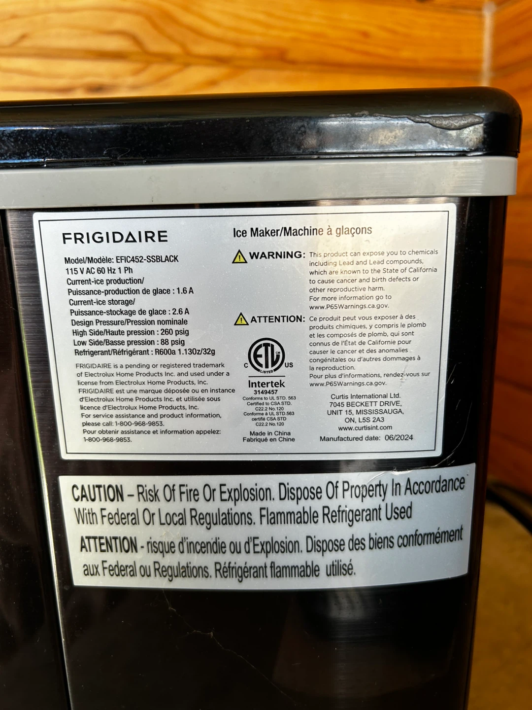 Frigidaire Ice Maker EFIC452-SSBLACK - photo 3