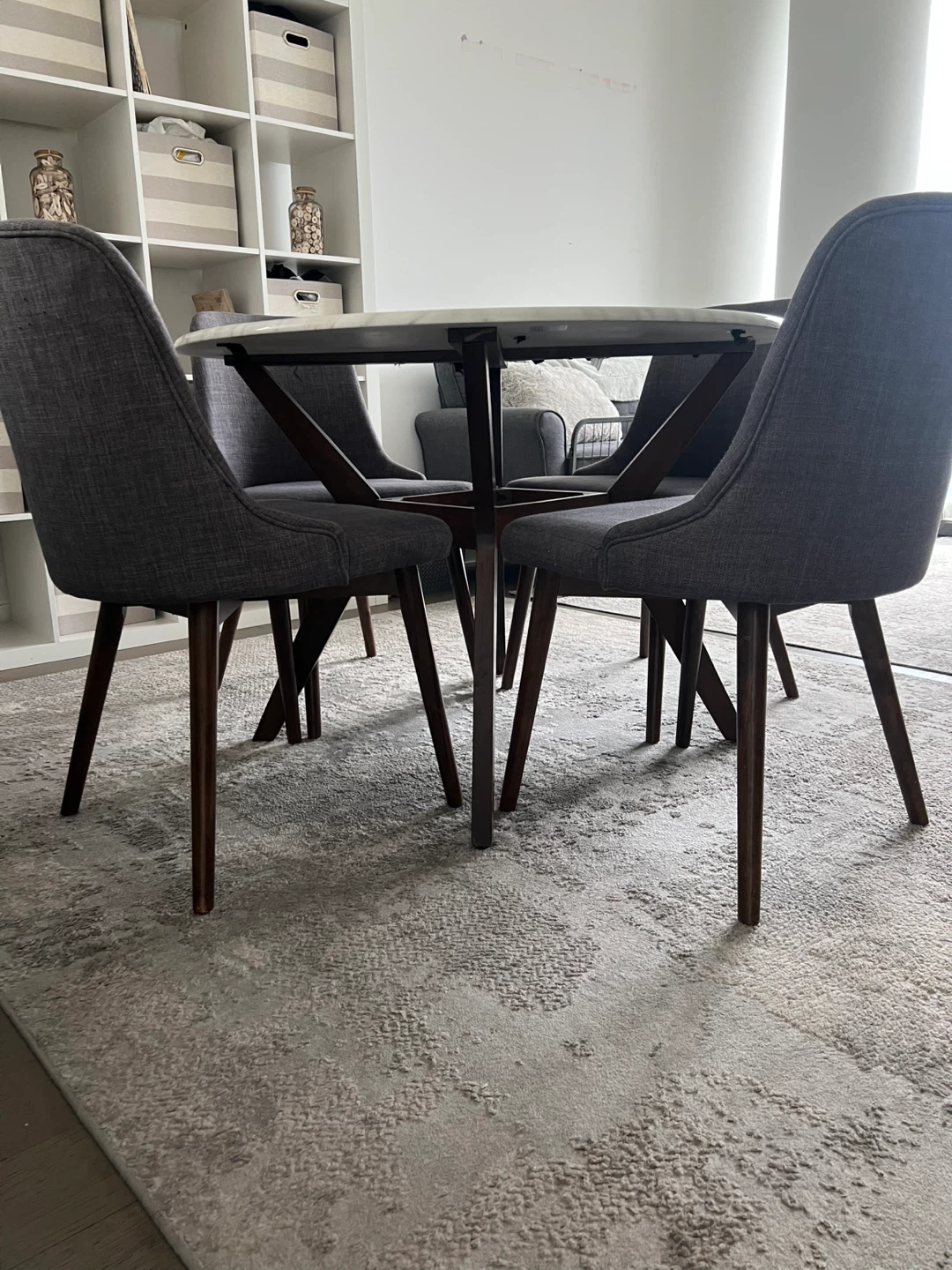 Oak Park Faux Marble Top Four Leg Dining Set - photo 4