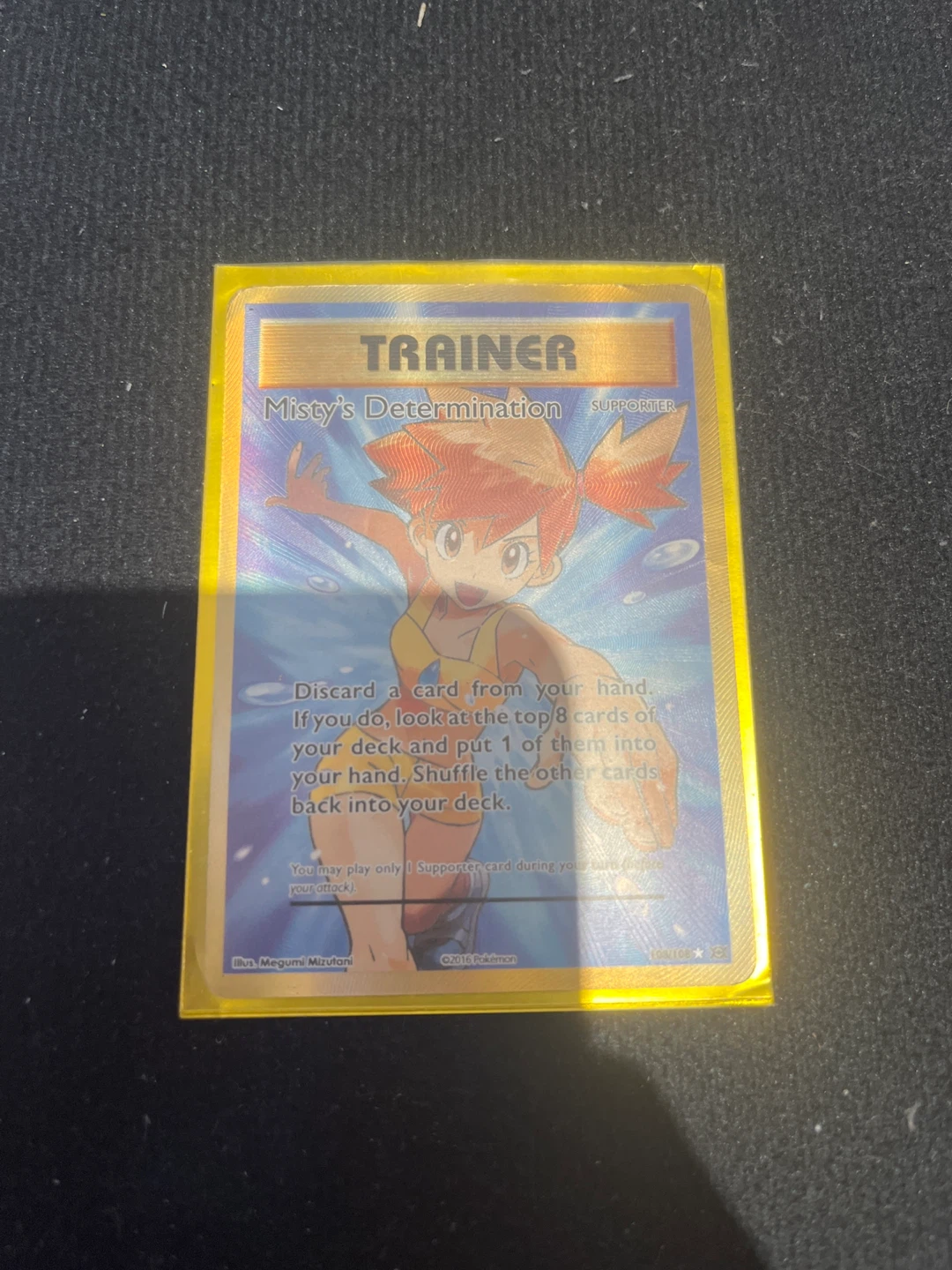 Pokémon Misty's Determination Trainer Card 2016