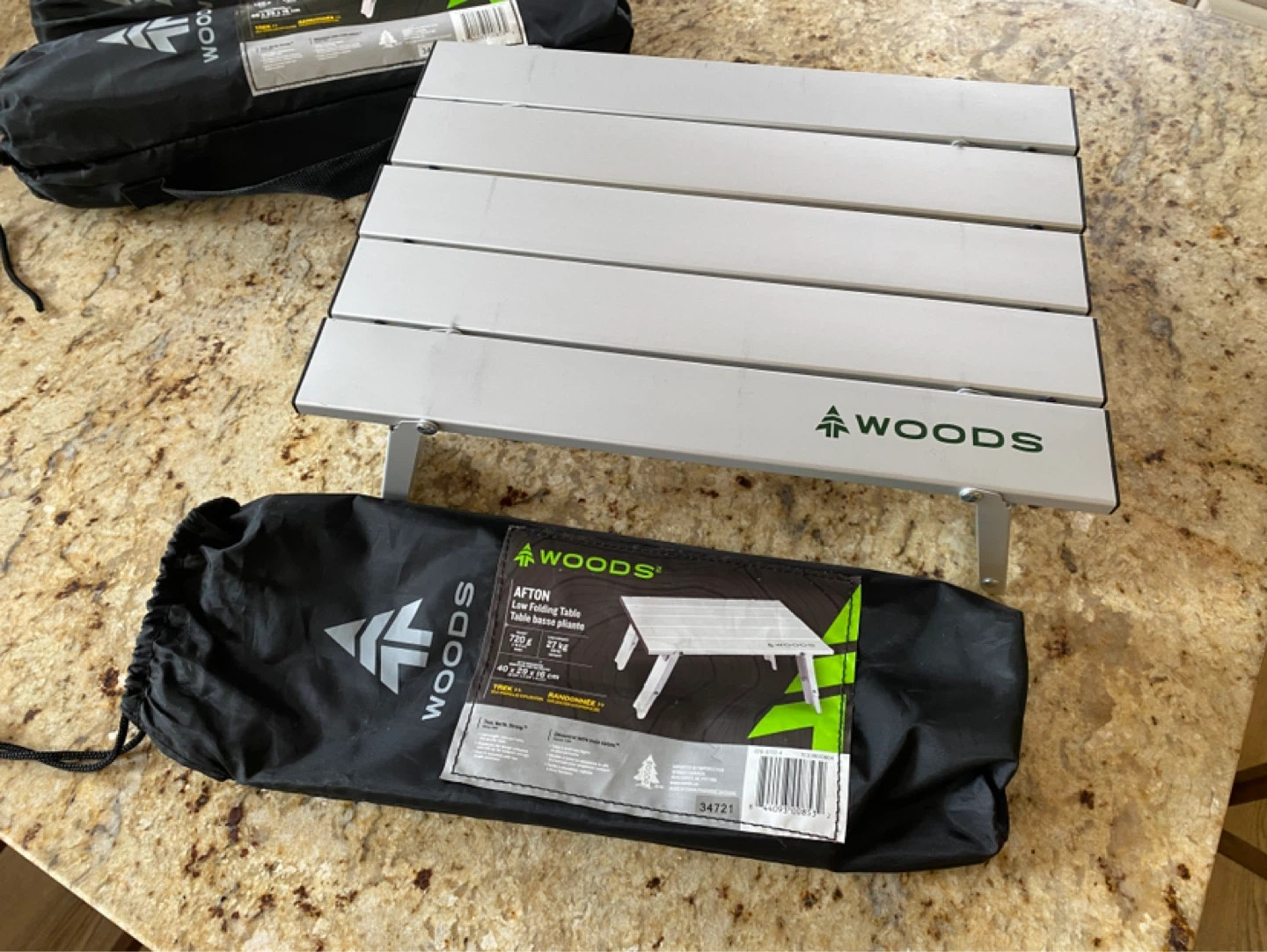 Brand New Woods Portable Folding Aluminum Camping / Picnic Table