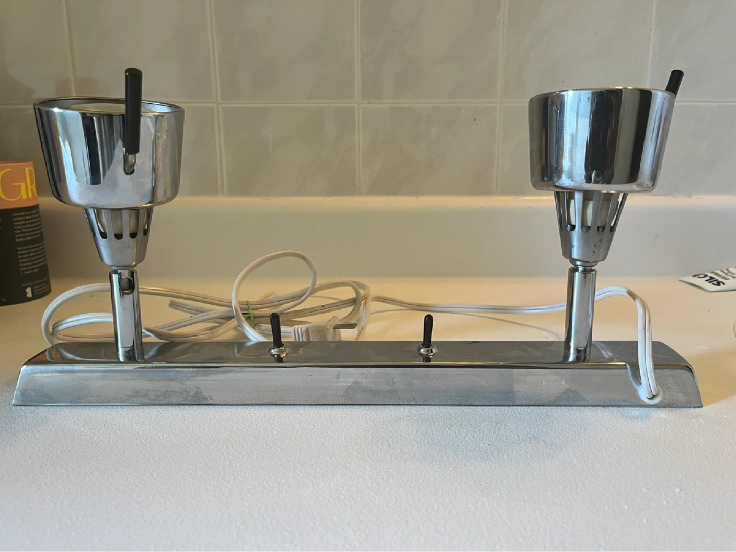 Chrome Double Spotlight Lamp