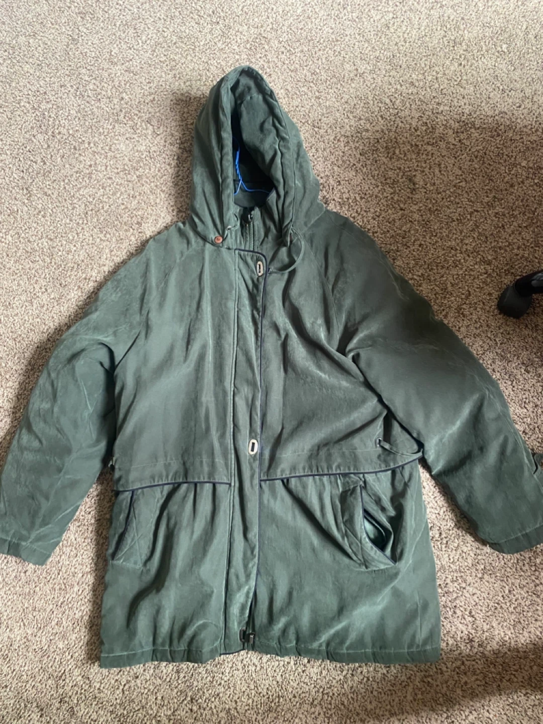 Women's Green Hooded Winter Jacket