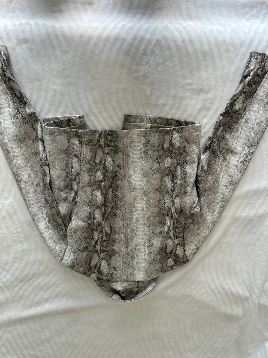 Dynamite Snake Print Faux Leather Jacket - photo 3