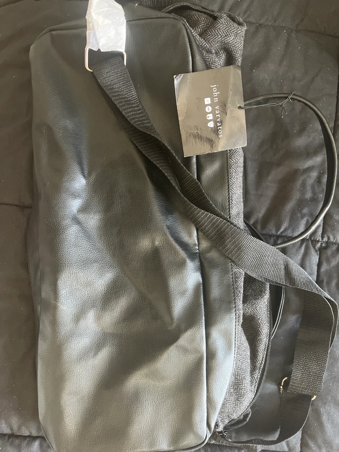 John Varvatos Grey Herringbone Duffle Bag - photo 3