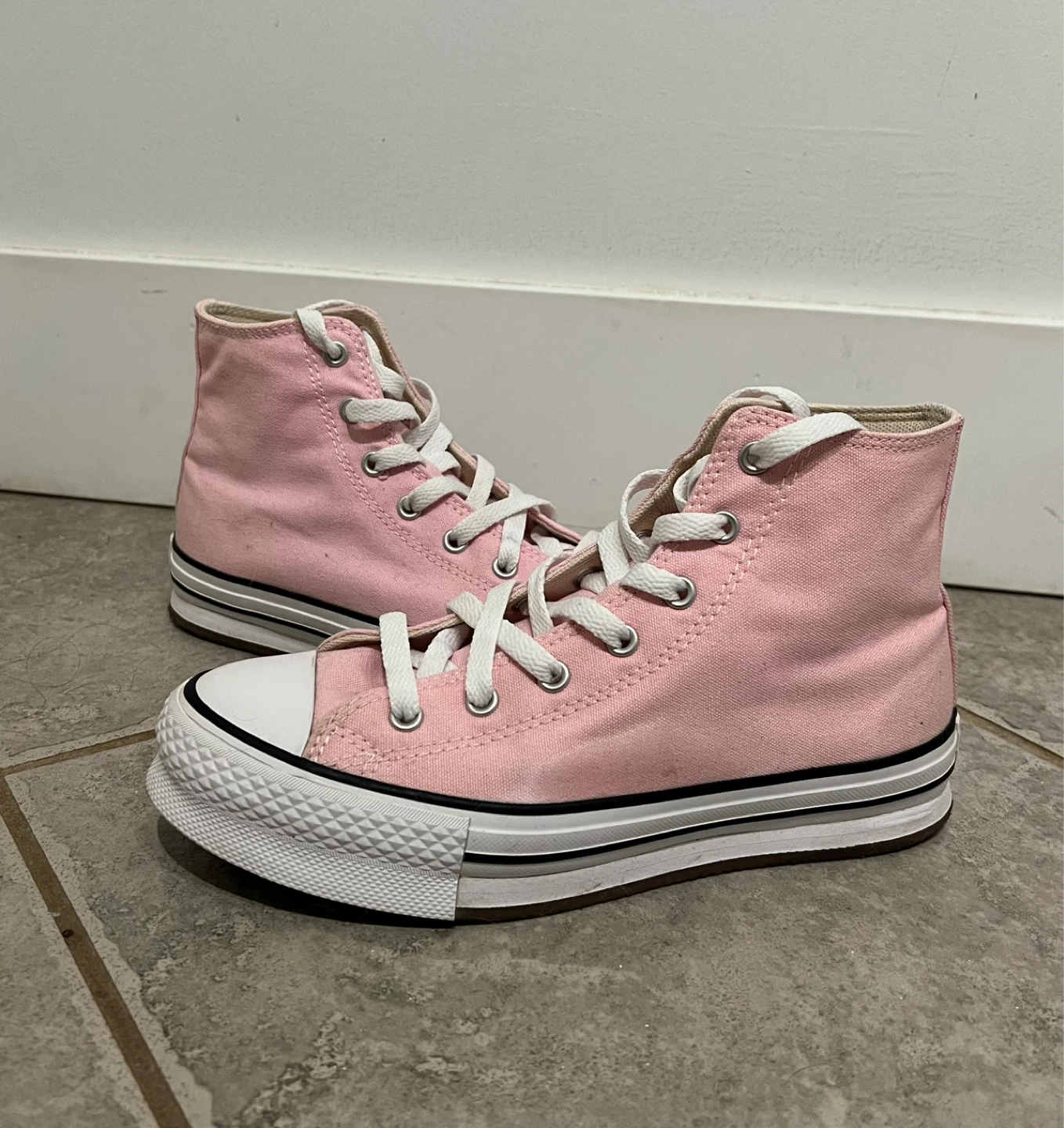 Pink Converse Chuck Taylor All Star Platform High Top Sneakers - photo 2